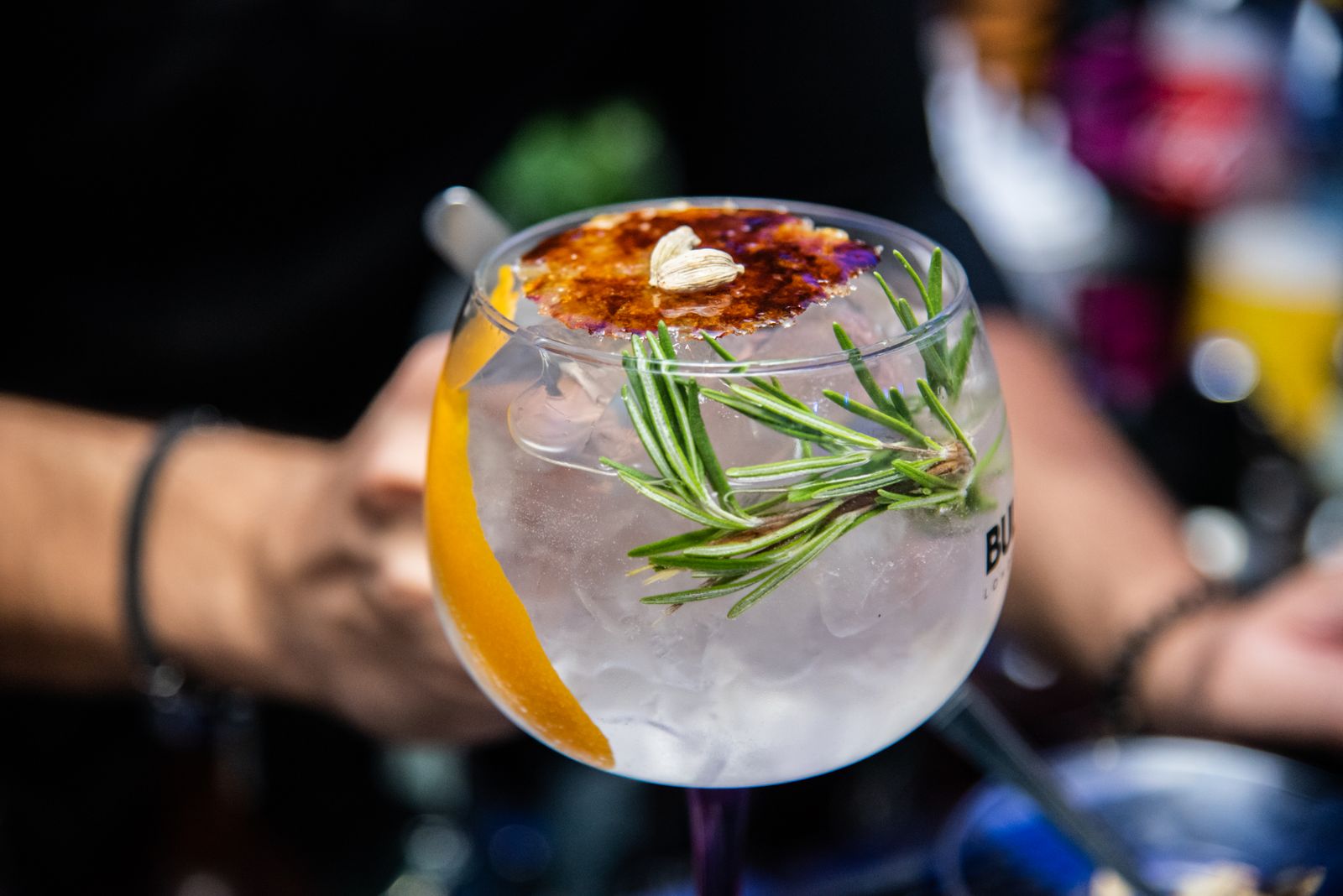Botánicos y hierbas frescas usados en la elaboración de ginebra