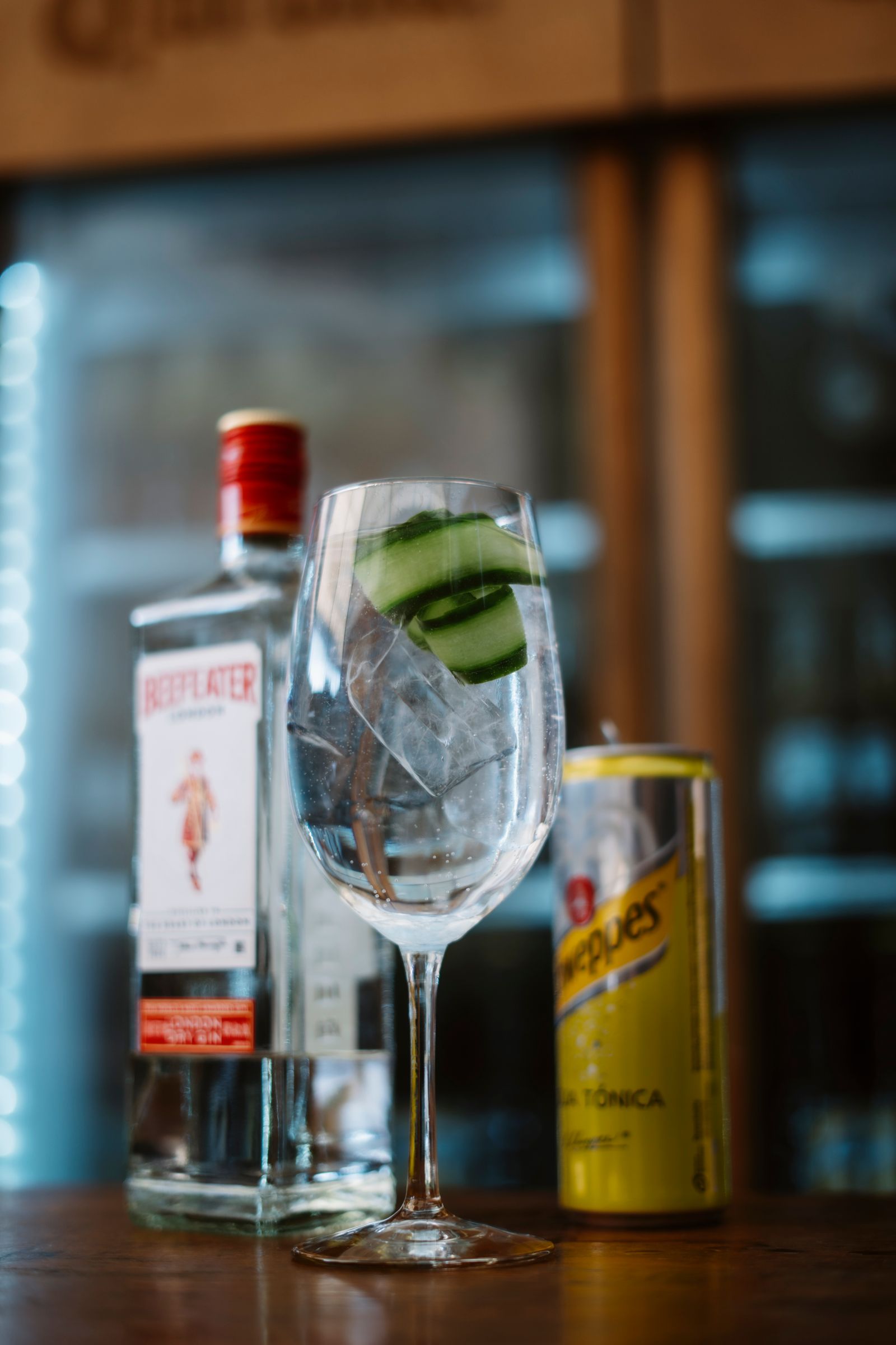 Gin-tonic con un toque de pepino fresco